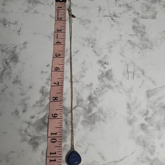 Navy Blue Faux Gemstone Necklace by Charming Charlie - Picture 5 of 6